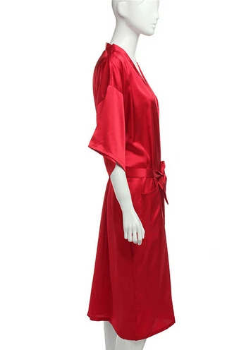 Plus Size S-XXL Rayon Longue Bathrobe Womens Kimono Satin Long Robe Sexy Lingerie Hot Nightgown Sleepwear with Belt