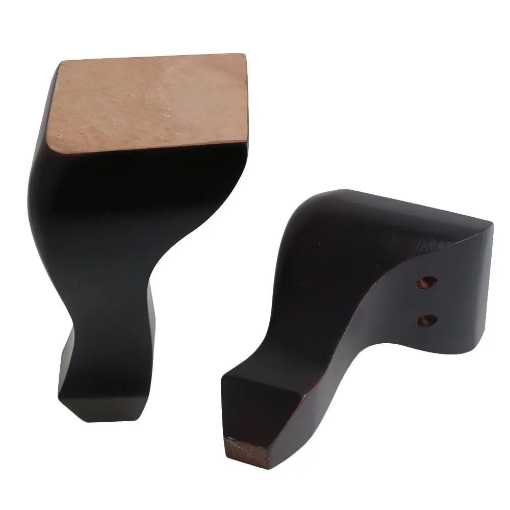 4 шт. мебель из натуральной древесины ножки черный резиновый Деревянный 150 мм Высота диван стол стул ножки шкафы