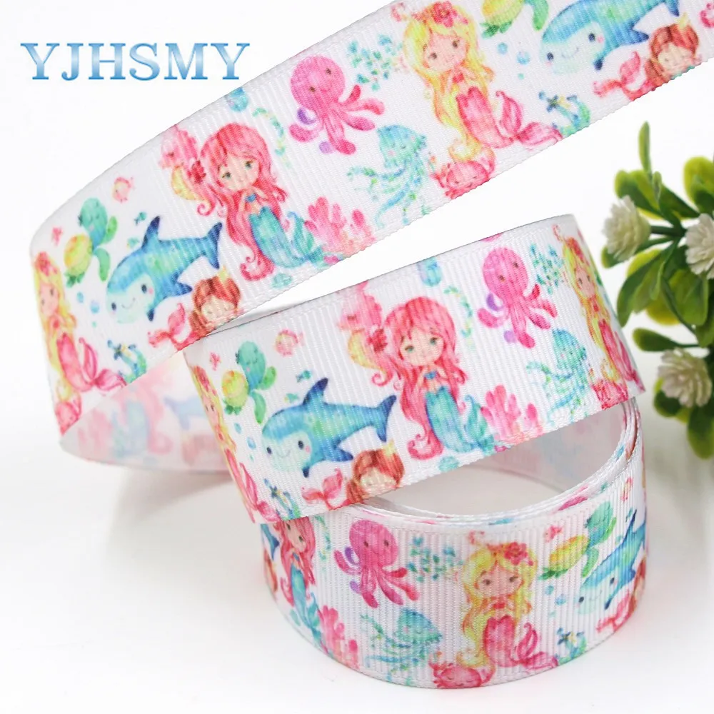 YJHSMY I 19609 1376 (1 '')25 мм 10 ярдов мультфильм серии печатных grosgrain ленты Аксессуары