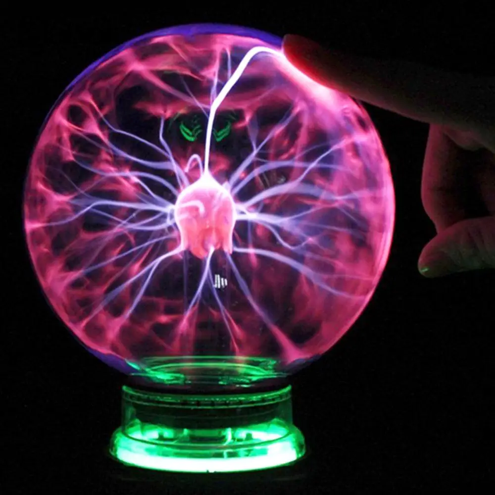Magic Light Creative Beautiful Strange Plasma Ball 4 Inch Crystal Lightning Sphere Magic Crystal Lamp Magic Crystal Globe