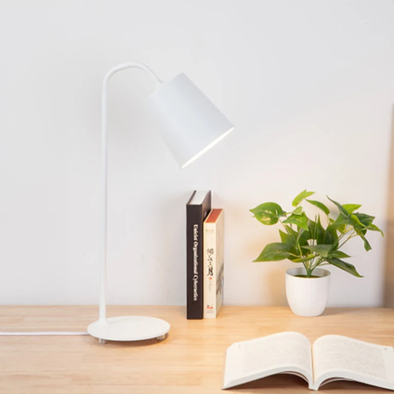 Nordic energy saving table lamp student reading light dormitory desk lamp bedroom bedside lighting