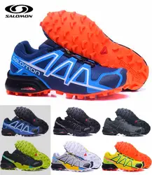 Оранжевый Salomon обувь zapatos hombre кроссовки мужские Скорость Крест 4 CS III sapato masculino Скорость Крест спортивные кроссовки 40-46 Лидер продаж