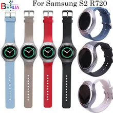 Para samsung gear s2 r720 pulseira de relógio substituição silicone cor sólida esporte pulseiras para samsung engrenagem pulseira relógio inteligente