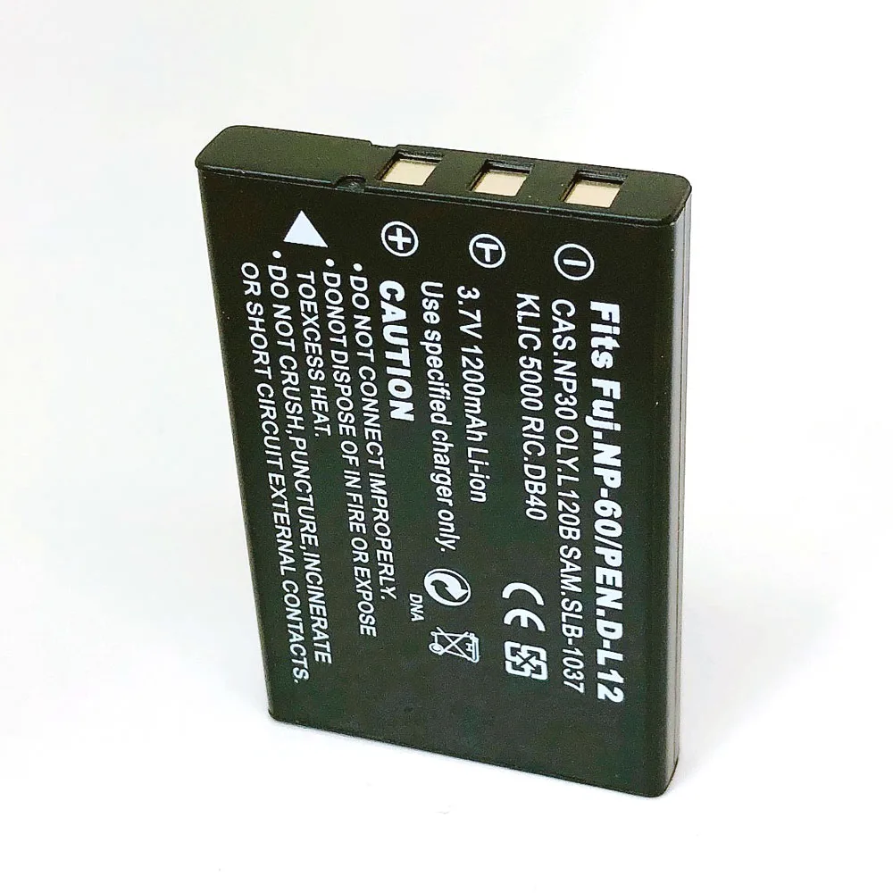 NP-60 FNP-60 NP60 SLB-1137 SLB-1037 KLIC-5000 D-Li2 Li-20B NP-30 DB-40 PDR-BT3 Аккумулятор для FUJIFILM PENTAX Kodak OLYMPUS объектива с оптическими зумом CASIO