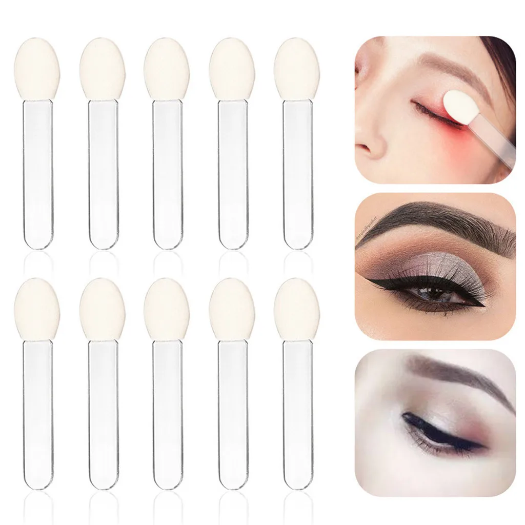 

10pcs Makeup Eyeshadow Eyeliner Sponge Lip Brush Disposable Applicator Double Ended Single Cosmetics Makeup Brush for Women #N