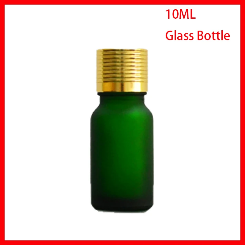 Download 10ML Green Frosted Glass Bottles Essential oil Bottle With gold Screw Cap Women's Personal Skin ...