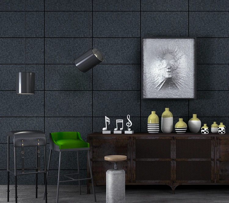 3D эффект искусственная плитка виниловая настенная бумага серый современные реалистичные обои спальня гостиная домашний декор