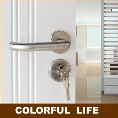  Modern minimalist high-grade door clock setsGenuine SUS304 stainless steel homedoor handlesbedroom  - 32364126712