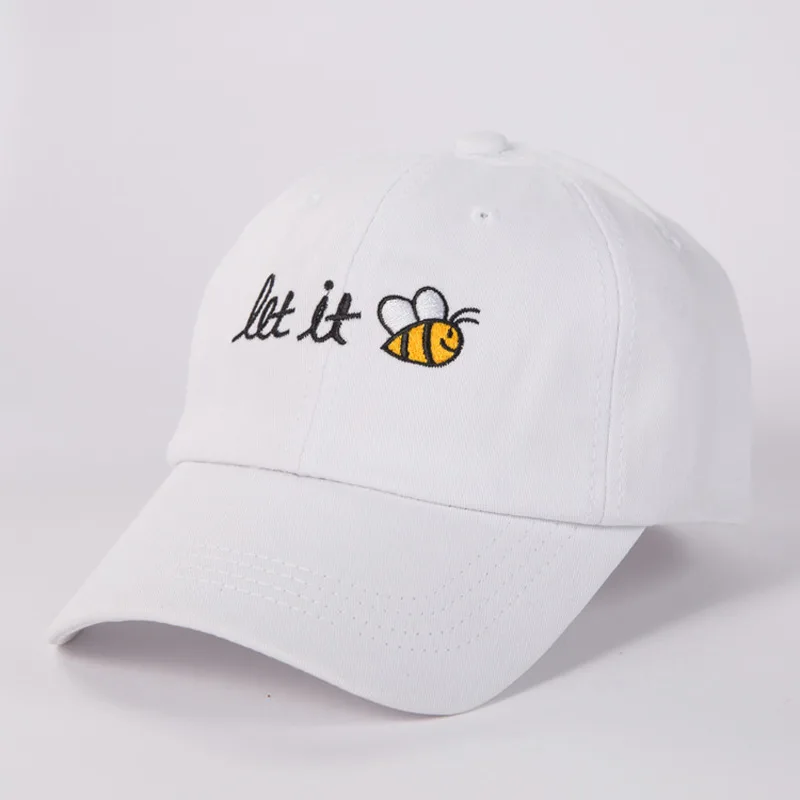Шляпа c вышивкой для отца text let it bee мужские женские летние бейсболки Снэпбэк