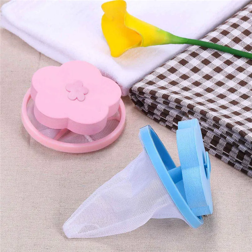 5 PCS Washing Machine Lint Filter Bag Laundry Mesh Hair Catcher Floating Ball Pouch Dacron Bathroom Decor Clean 40MR057