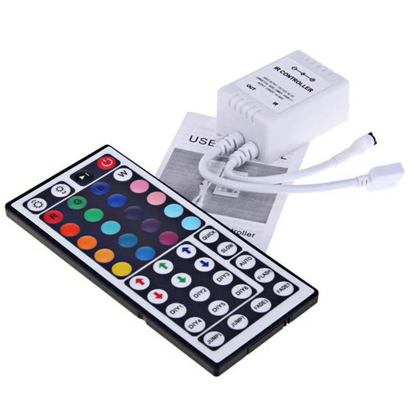 

Led Controller 44 Key DC12V 6A IR RGB Controler LED Strip Controller IR Remote Dimmer For RGB 3528 5050 LED Strip