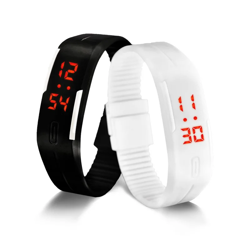 

Hot Fashion Men Candy Silicone Strap Touch Screen Square Dial Digital LED Waterproof Sport Wrist Watch Women Kids Watches