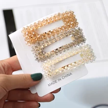 Полный жемчуг Кристалл заколки для волос для женщин Мода Сладкая имитация корейский стиль заколки для волос сплав BB заколка для волос аксессуары для девочек