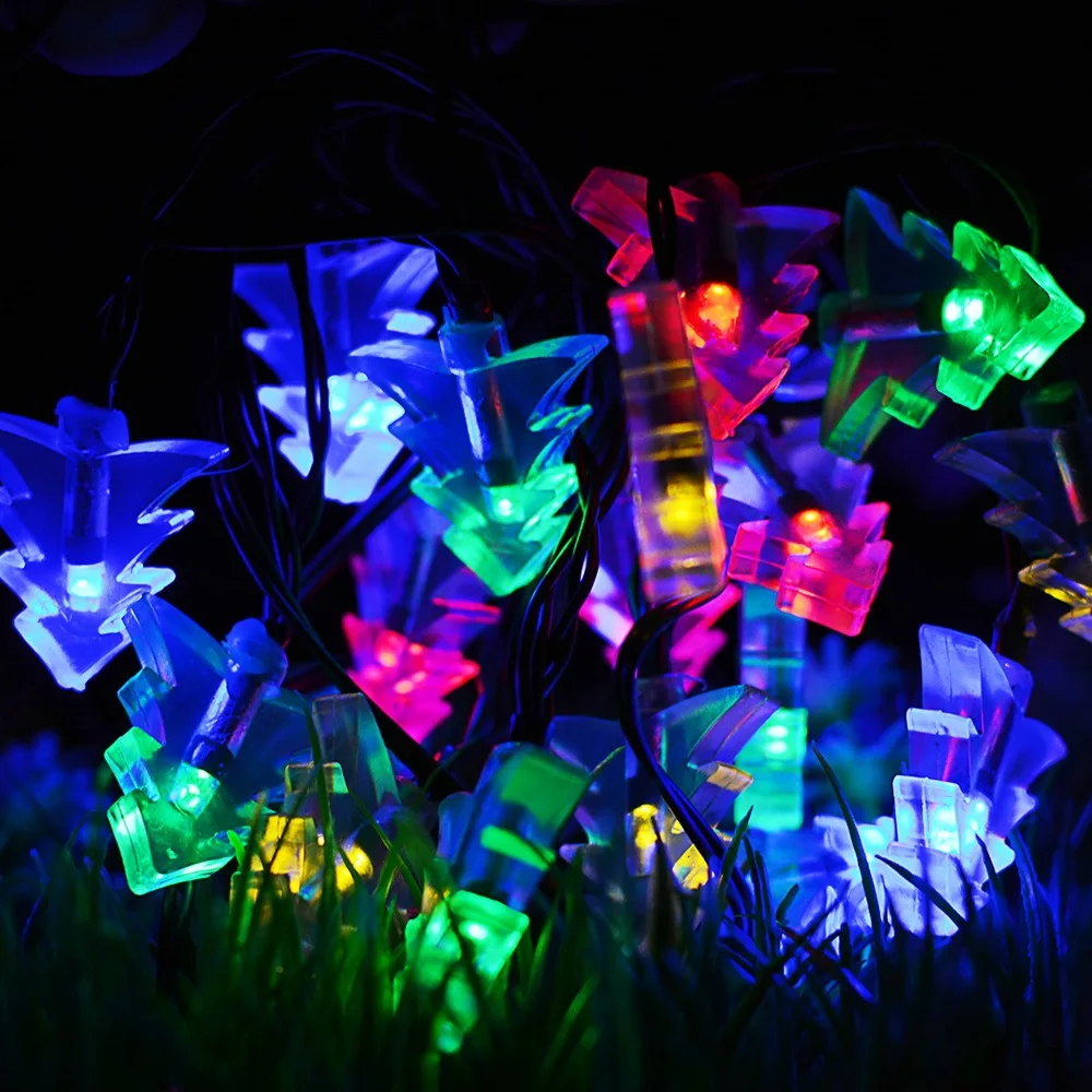 

LED Solar Panel Pine Tree Lantern Lights Waterproof Outdoor Garden Landscape Lamp 30 led Festival Wedding Holiday Garland Decor