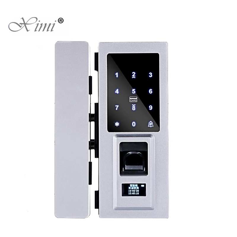 Смарт ключа с отпечатками пальцев биометрический замок с карта пароль для Офис бескаркасная стеклянная дверь доступа Управление XM-Q1