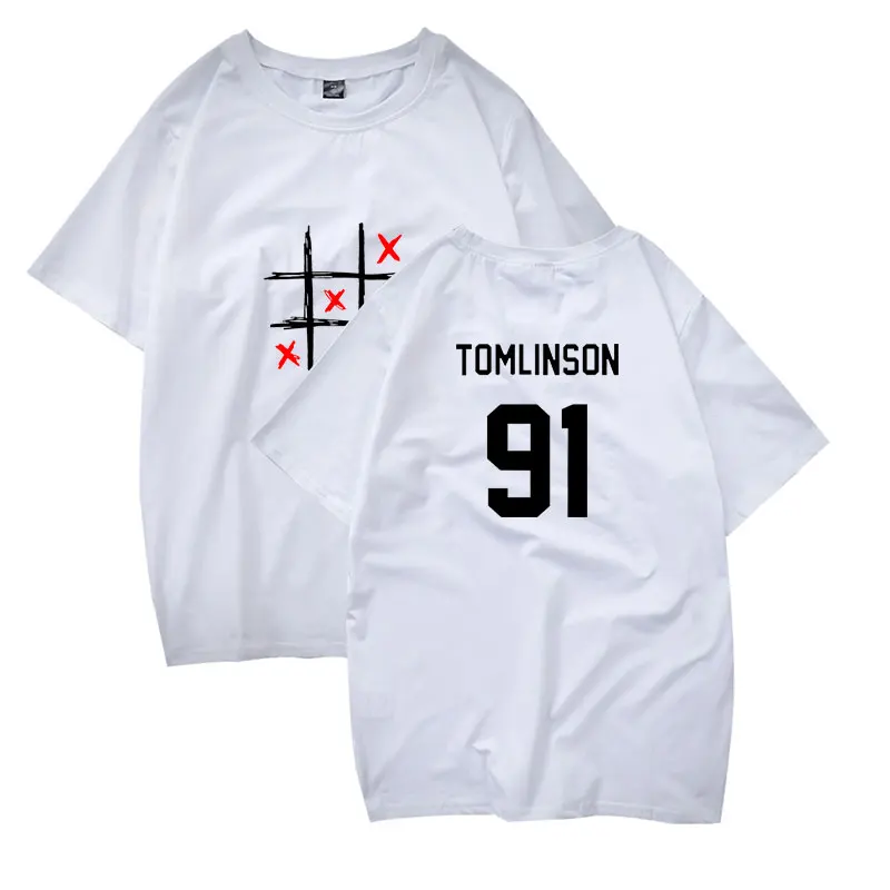 Frdun Tommy England Singer Louis Tomlinson 91 Print Short Sleeve Cotton Fashion T-shirts Women Idol Tee Shirts Clothes