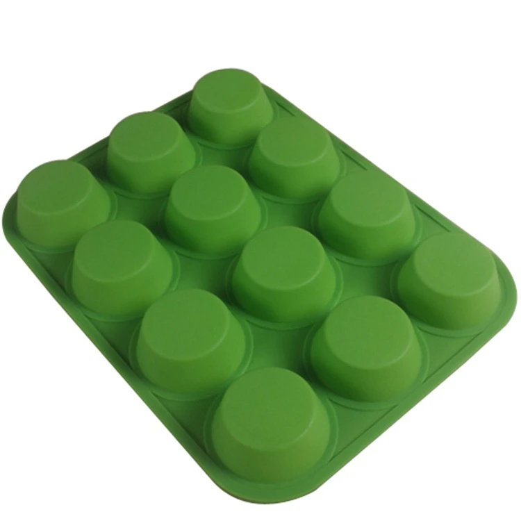 silicone bakeware mold 12 lattices jelly pudding cupcake mold Muffin