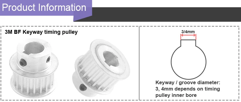 3M BF Keyway pulley info
