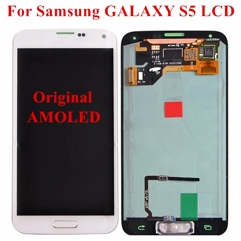 

OLED Original 5.1'' For Samsung Galaxy S5 G900 G900F G900H LCD Display Touch Screen With Home Button Digitizer Assembly