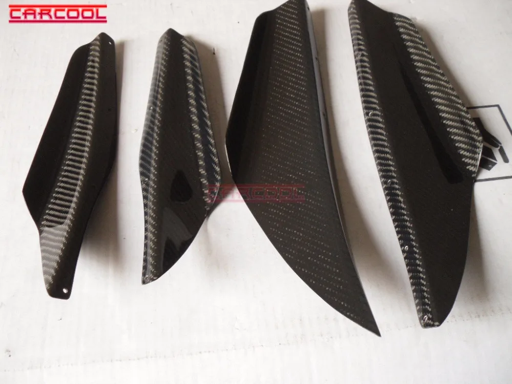 

Car Styling CF Front Bumper Canard Splitter 4Pcs Bodykit For Carbon Fiber 2002-2005 Impreza GDB WRX/STI