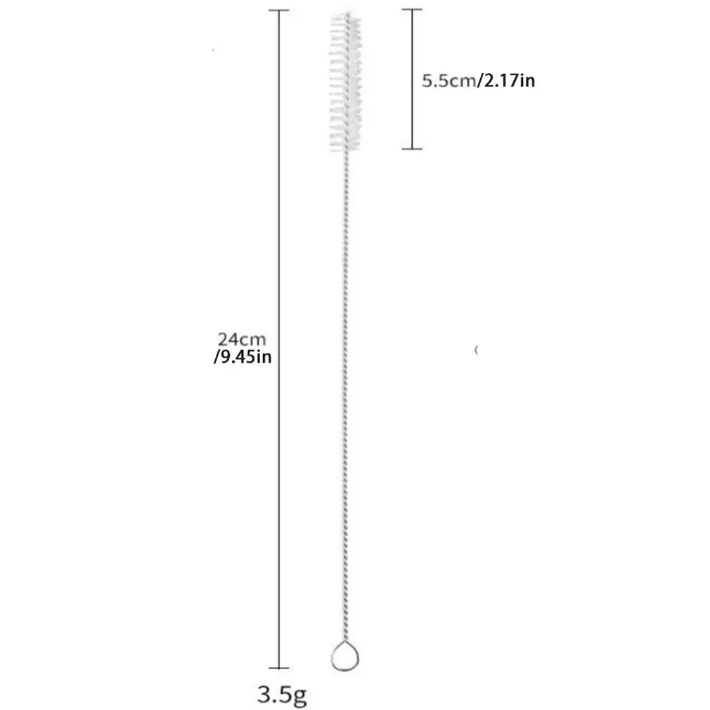 304 Stainless Steel Scratch-Resistant Straw Set Paper Card With Cleaning Sweep Curved Stainless Steel Straw Set