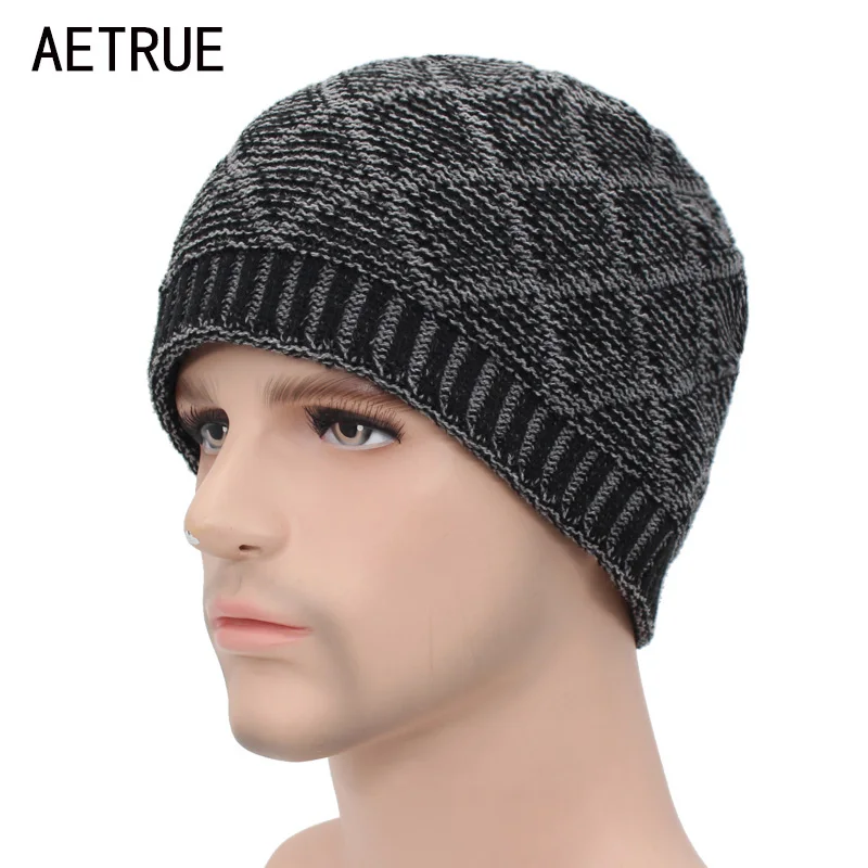 AETRUE зимние Skullies Beanies, мужской шарф, вязаная шапка, шапки, мужские маски Gorras Bonnet, теплые зимние головные уборы для мужчин и женщин, шапки бини