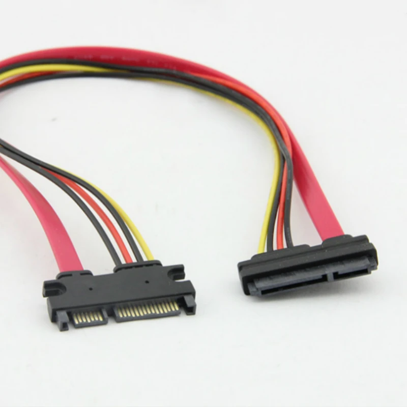 30 см/50 см 22Pin (15 + 7) Штекерный 22 pin Женский SATA Serial ATA кабель питания данных удлинитель Кабель SATA кабели| |   | АлиЭкспресс