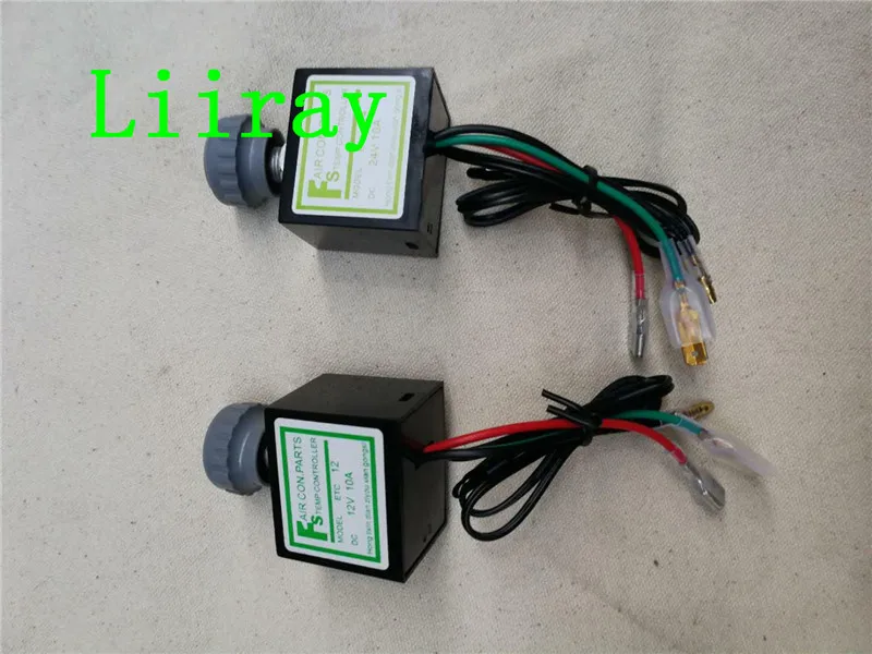 Electric Auto AC Air Conditioner Thermostat DC 12V/24V 10A With Sensor Temperature Rotary Switch