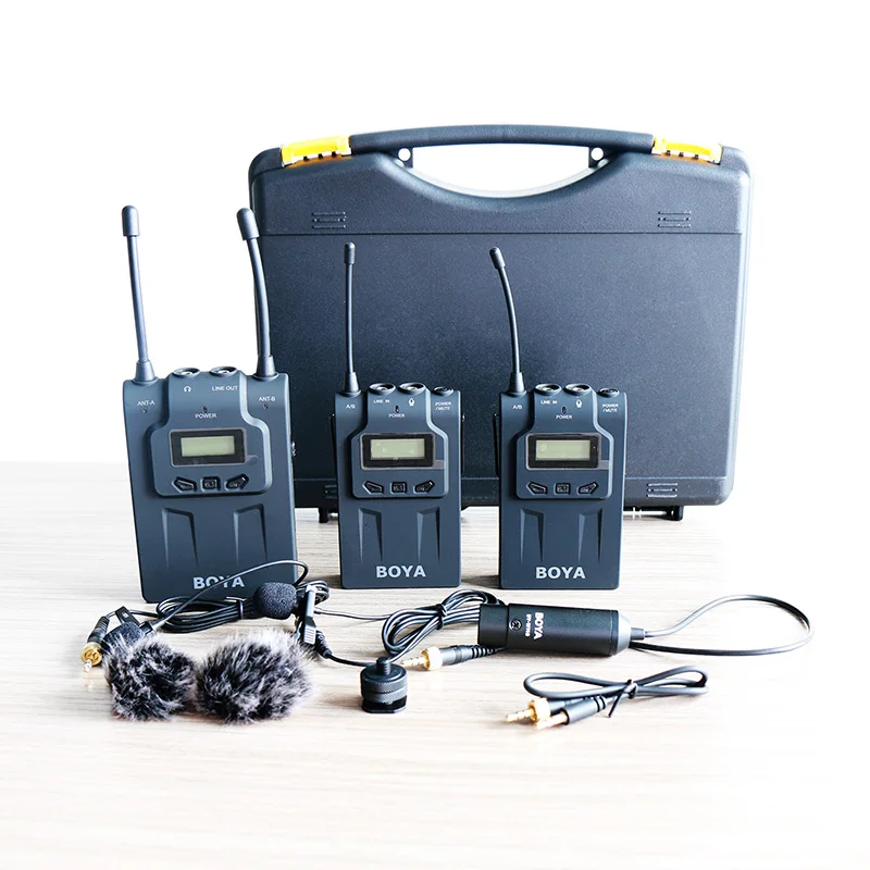 DF BOYA BY-WM8 UHF двойные беспроводные ПЕТЛИЧНЫЕ микрофон Systerm приемопередатчик для камеры интервью записи YouTube