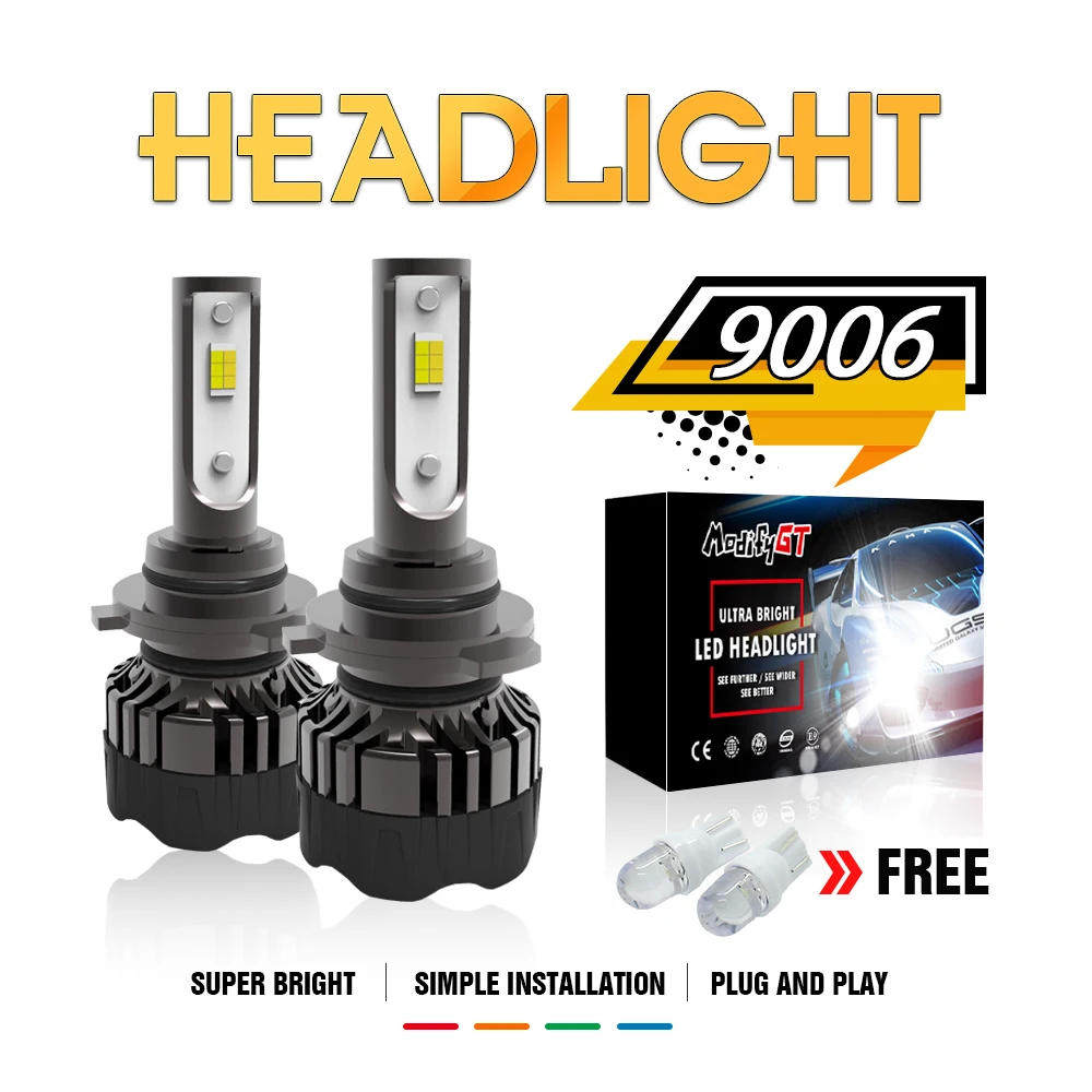 

Modifygt 3 color changing 5 modes H4 led H7 led H8/H9/H11 9005 9006 Headlight 3000K 4300K 6000K 50W 12V car styling