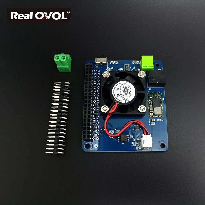 Standard kit RealQvol Raspberry Pi 3 Model B Plus программируемый смарт-вентилятор с контролем температуры+ плата питания Hat вход 6V~ 14V | DC 5V Макс. 4A выход - Цвет: Standard kit