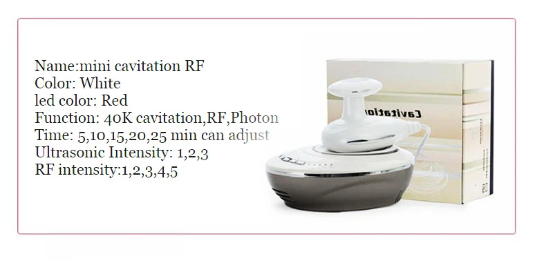  Mini 3in1 40K Ultrasonic Cavitation Photon Red LED Body Shaper Fat Tighten Slim Firm Skin Tone Fitn - 33042218889