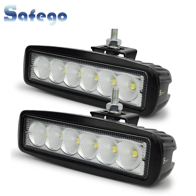 Safego 2x 12 Volt 18W LED work light bar font b lamp b font tractor work