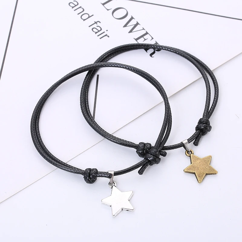 

JIA&KOU 1 Pair Star Ankle Bracelet Rope Chain Couple Anklets 2019 Fashion Women Accessories Anklet Bracelet On Leg JKA013