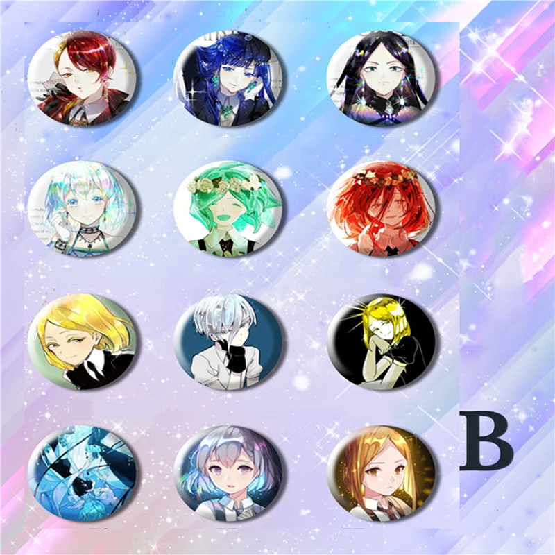 

ZXFJXR 12pcs/set 58MM Animation Land of the Lustrous Phosphophyllite Cinnabar Morganite Full Numbers