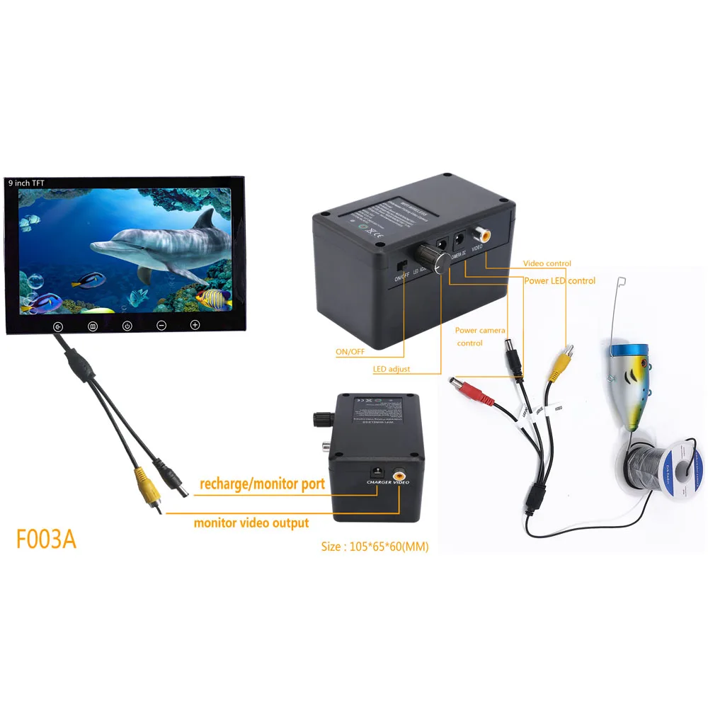 Subaquática Da Pesca 1000TVL APLICATIVO de Visualização