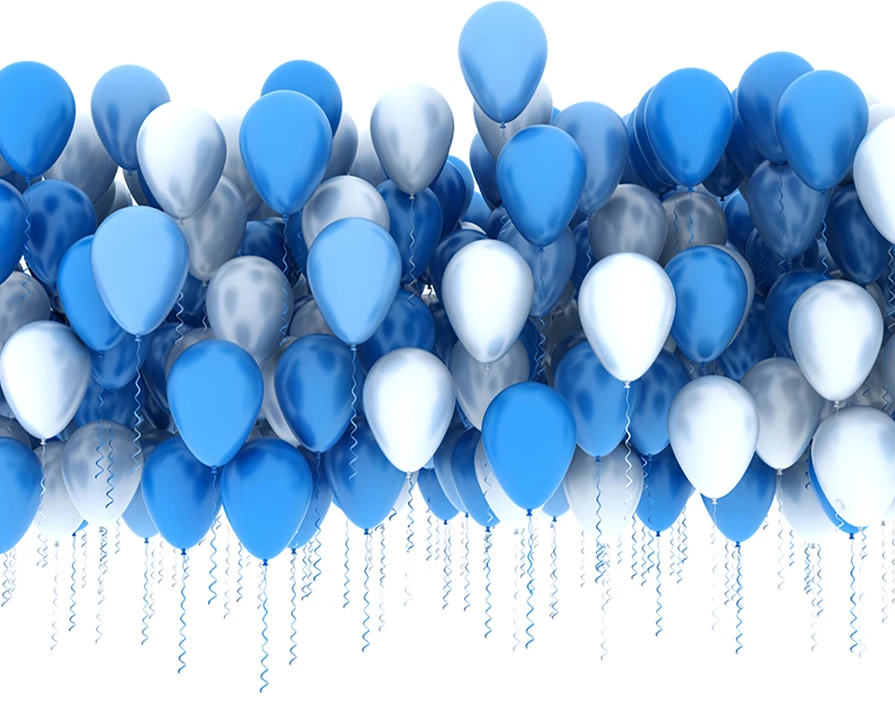 blue birthday balloons