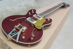 Custom Shop цвет красного вина Gretsch Сокол 5422 т полые Средства ухода за кожей Джаз Электрогитары с тремоло 6120