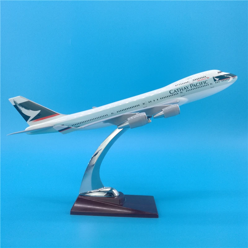 

32CM Boeing B747 Hongkong CATHAY PACIFIC Airlines Airway Airplane Model Toys Aircraft Diecast Plastic Alloy Plane Gift Decorate