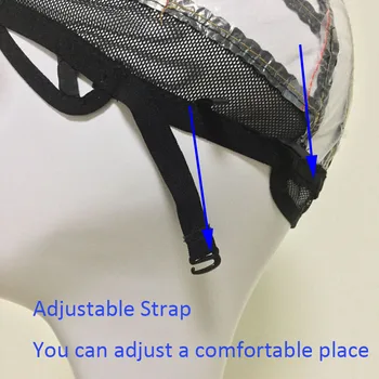 Mesh Front Glueless Lace Wig Cap For Making Wigs With Adjustable Straps Weaving Caps For Women Hair & Hairnets Easycap  6021 5