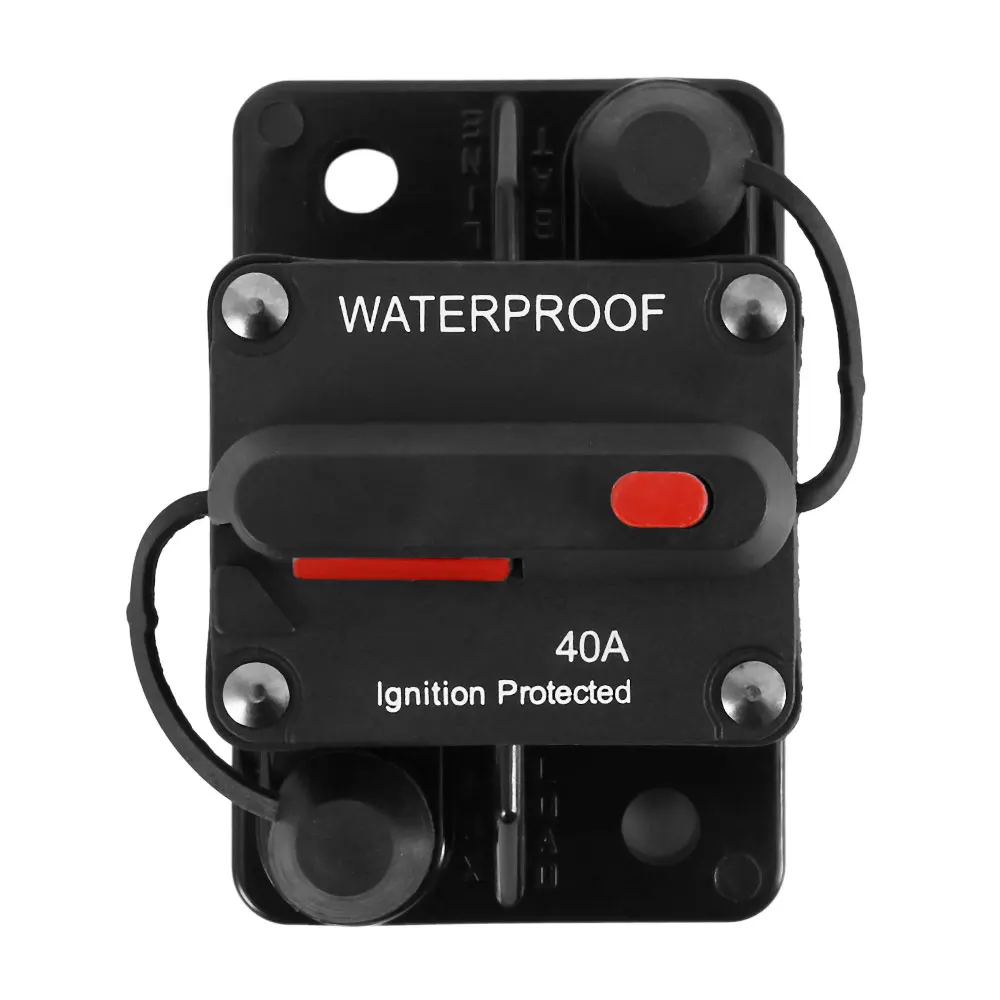 

40A AMP Circuit Breaker Dual Battery IP67 Waterproof 12V 24V Fuse Reset