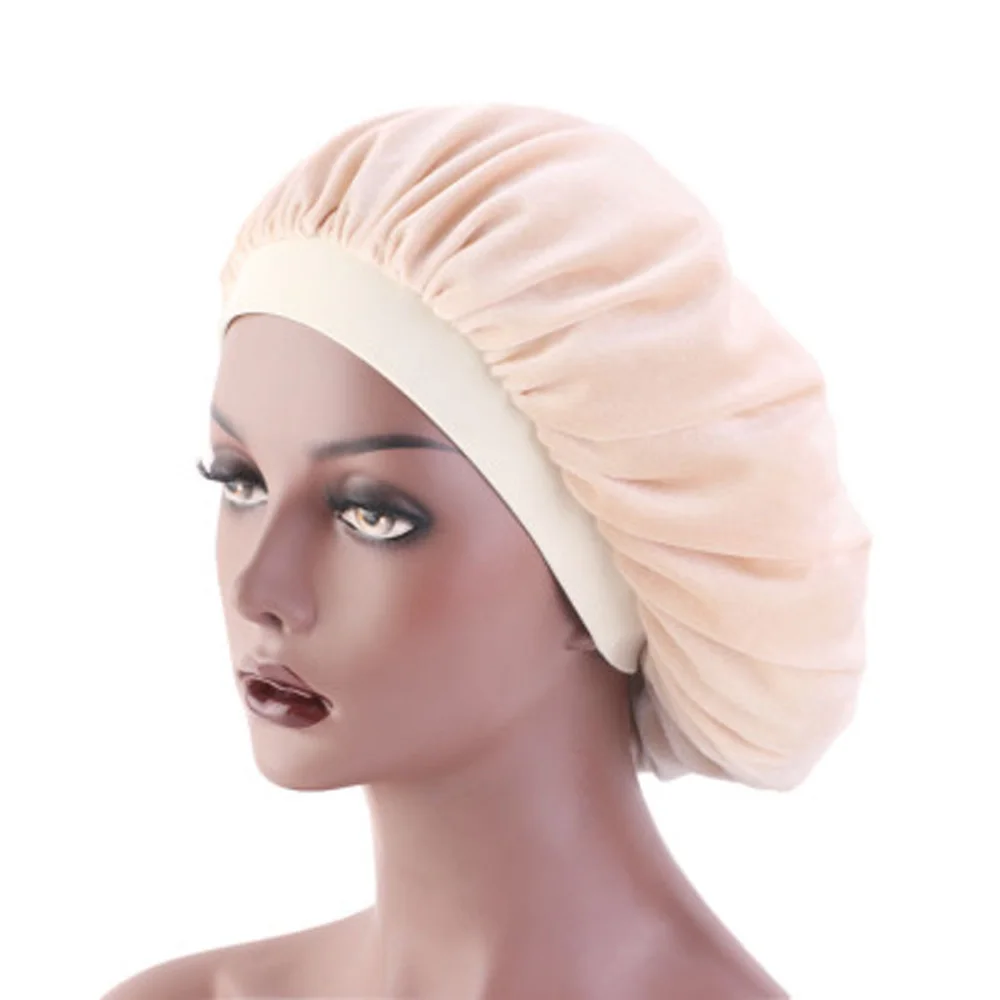 

Hats/Caps Large Cashmere Bonnet Sleep Cap For Women Girls Velvet Chemotherapy Floppy Hair Band Hat
