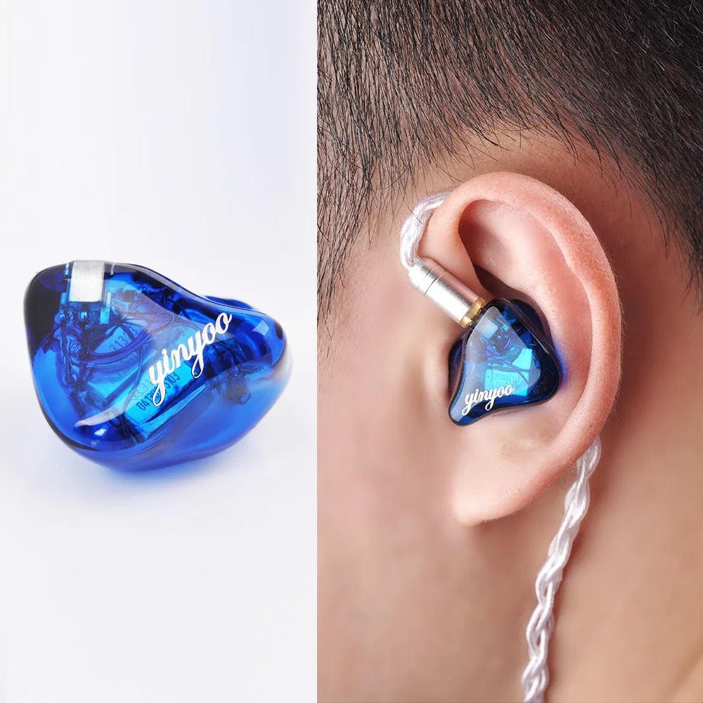 Yinyoo Hq6 6ba耳イヤホンでカスタムメイドバランスアーマチュア耳イヤホンヘッドセットインナーイヤーmmcxコネクタ Earphones Aliexpress