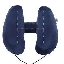 H-образная надувная подушка для путешествий, воздушная подушка, Складная легкая подушка для шеи с ворсом, автомобильное сиденье, Офисная Подушка для сна в самолете, мягкая подушка