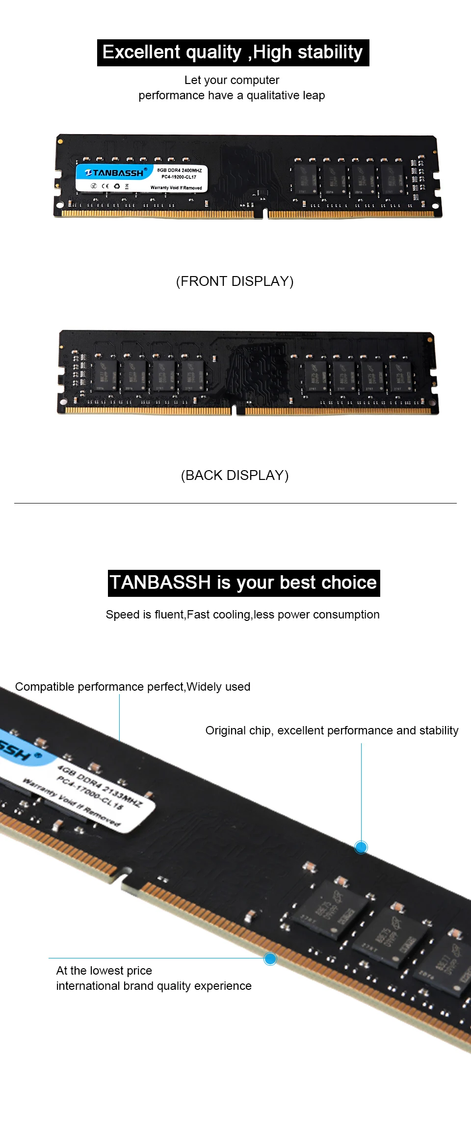 TANBASSH DDR4 Оперативная память 4 ГБ/8 ГБ/16 ГБ 2400 МГц/2666 МГц ПК DIMM 288pin Настольный памяти поддерживаемая материнской платой ddr4 память