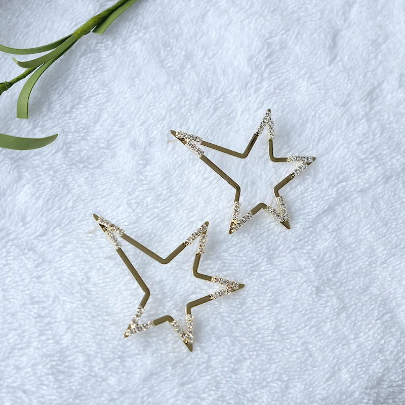 

Fashion earrings women earrings 2019 star earrings for women copper zircon gold and silver pearl vintag new jewellery starfish