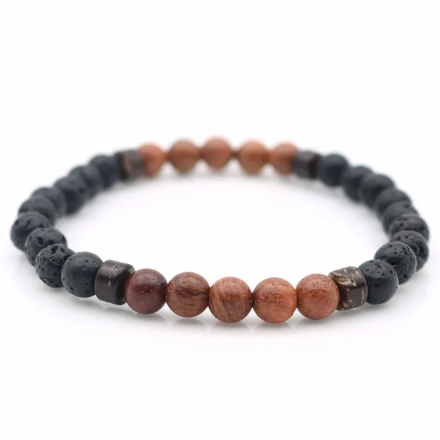 Whole Hindu Wooden Rosewood Lava Men S Beaded Bracelet Eco Whole Hindu Wooden Rosewood Lava Men S Beaded Bracelet Eco Yoga Gift Wrist Stretchy Vegan Jewelry