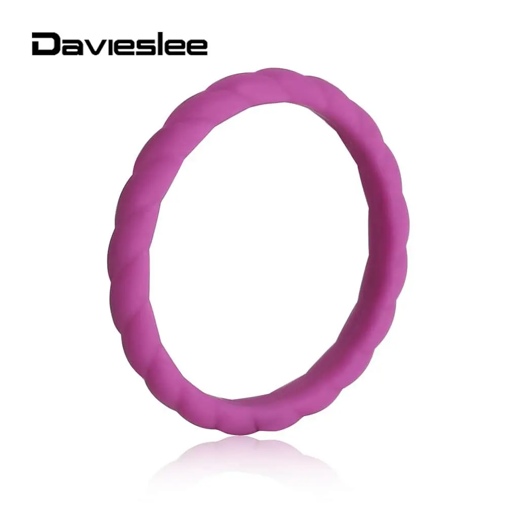 Davieslee резиновые кольца для женщин Свадебные силиконовые пар Женские украшения