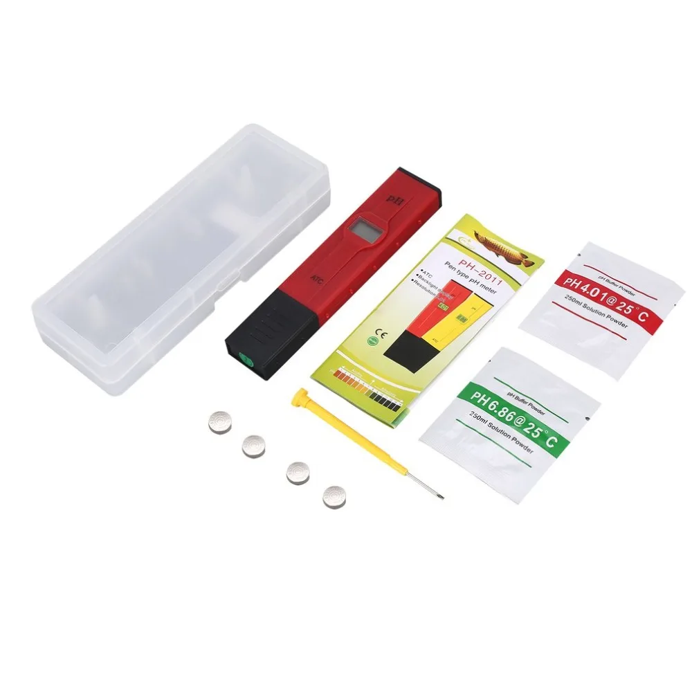 

Hot LCD Digital PH Meter Pen 0-14PH Tester Accuracy 0.01 For Aquarium Pool Water Quality Monitor Hydroponics
