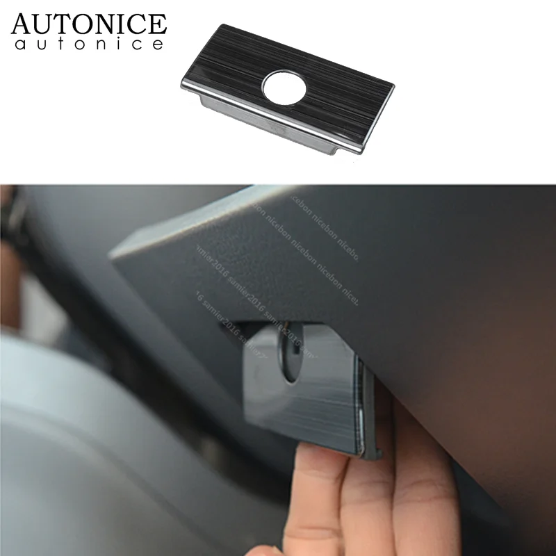 

black stainless steel Glove Boxes Cover trim fit for Ford Ranger Everest Endeavour 2015-2019